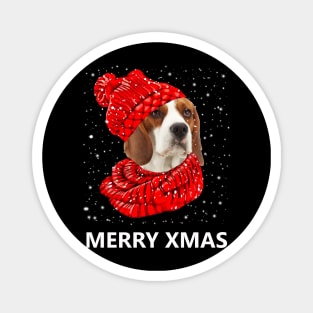 Beagle Merry Xmas Magnet